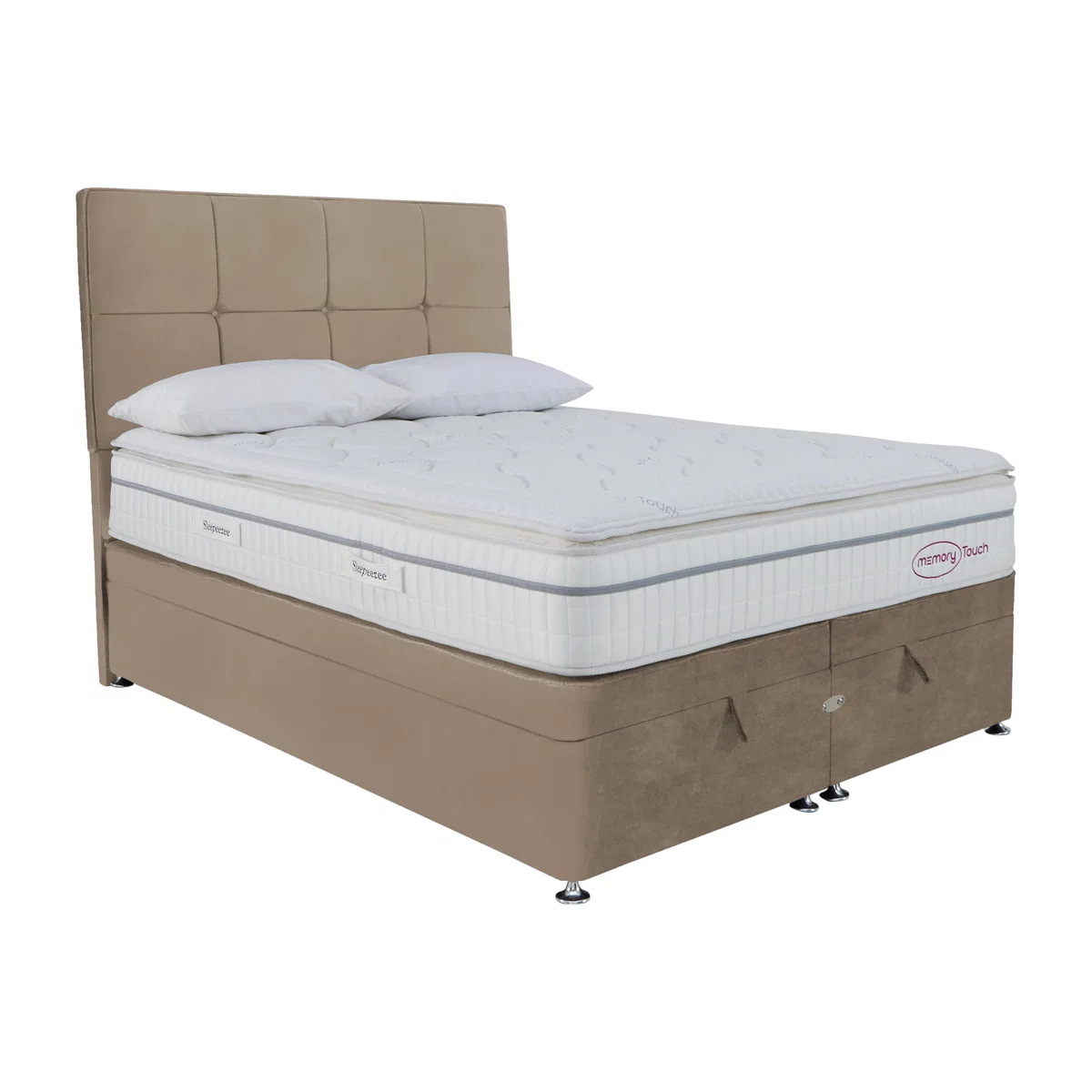 Sleepeezee - Memory Touch 2800 End-lift Ottoman Divan Set - Super King - Beige – image 1