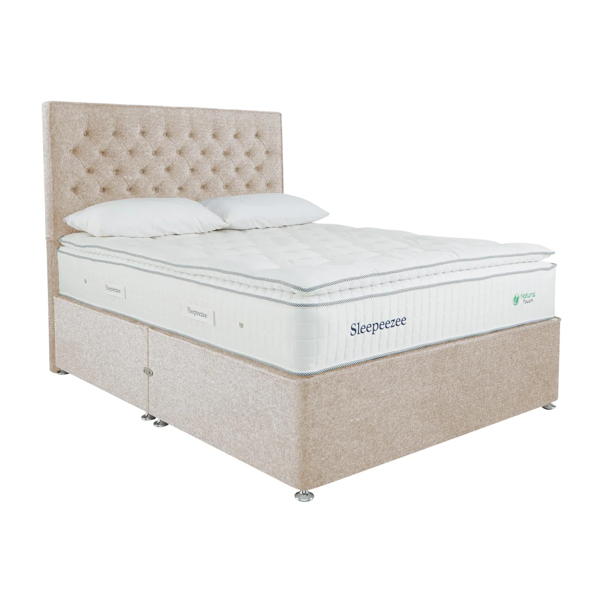 Sleepeezee - Natural Touch 3000 Pillowtop Divan Set - Super King - Cream – image 1