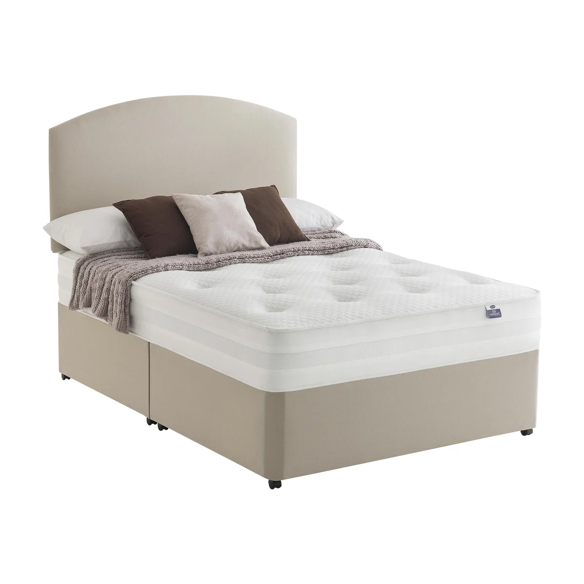 Silentnight - Mirapocket Serenity 1400 Ortho Divan Set - Super King - Beige – image 1