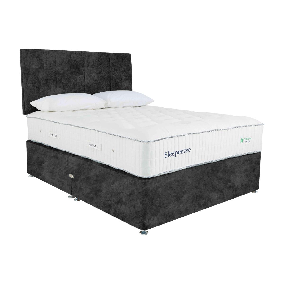 Sleepeezee - Natural Touch 3000 Divan Set with 4 Drawers - Super King - Daytona Coal – image 1