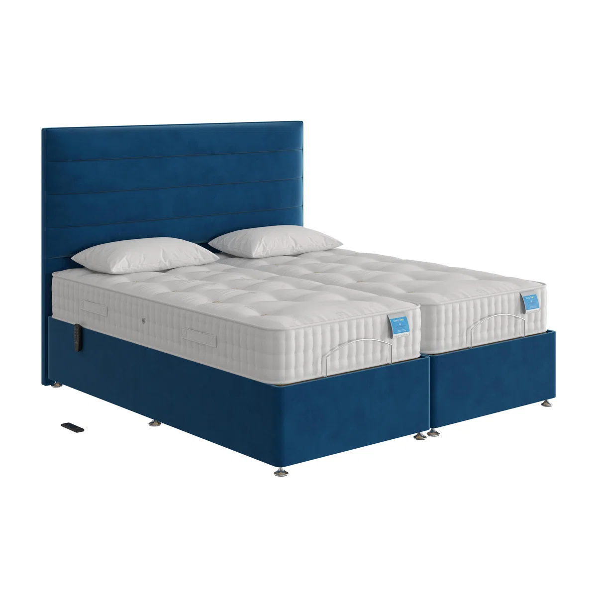 Sleep Story - Natural Comfort Adjustable Divan Bed - Super King - Blue – image 1