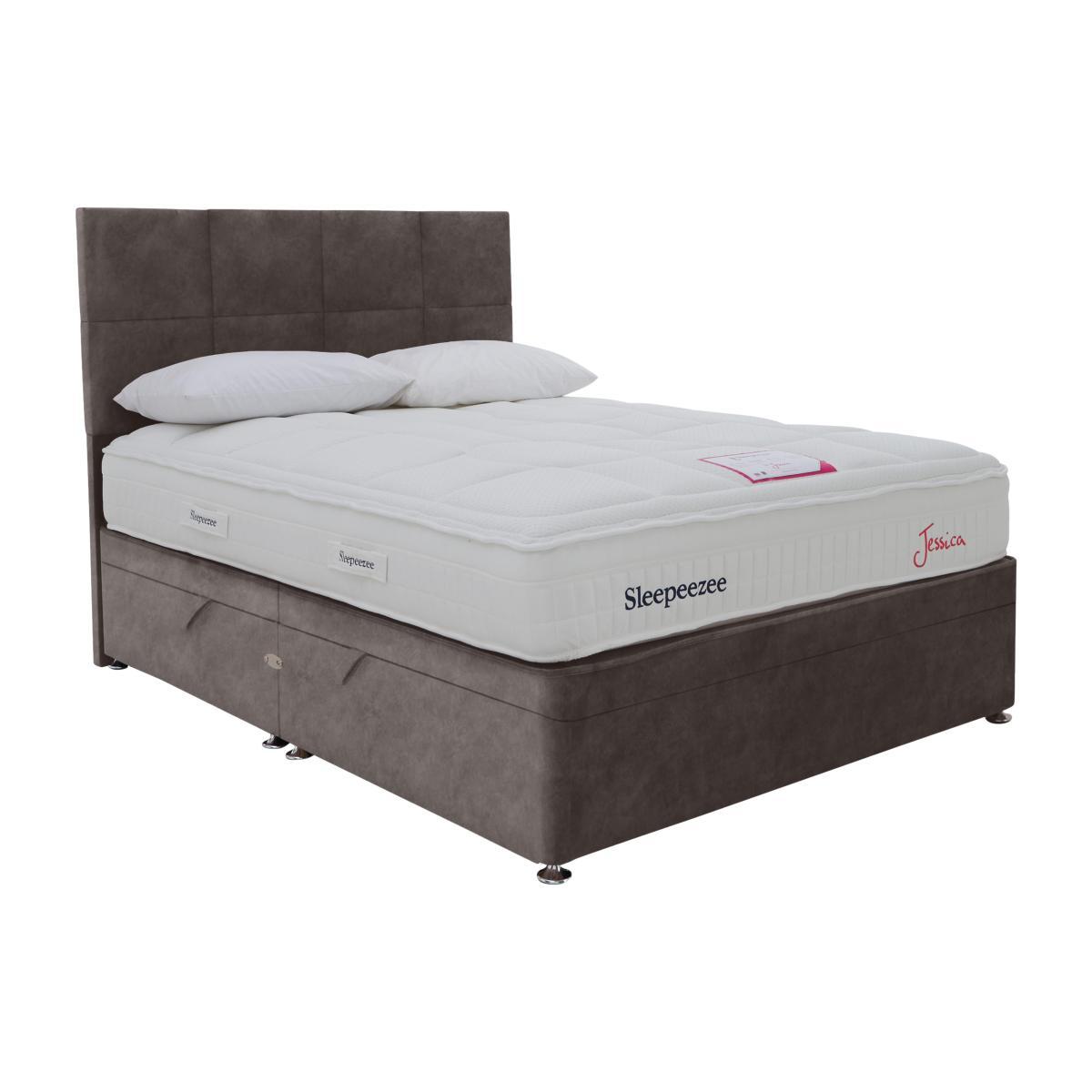 Sleepeezee - Jessica Side Ottoman Divan Set - Super King - Mink – image 1