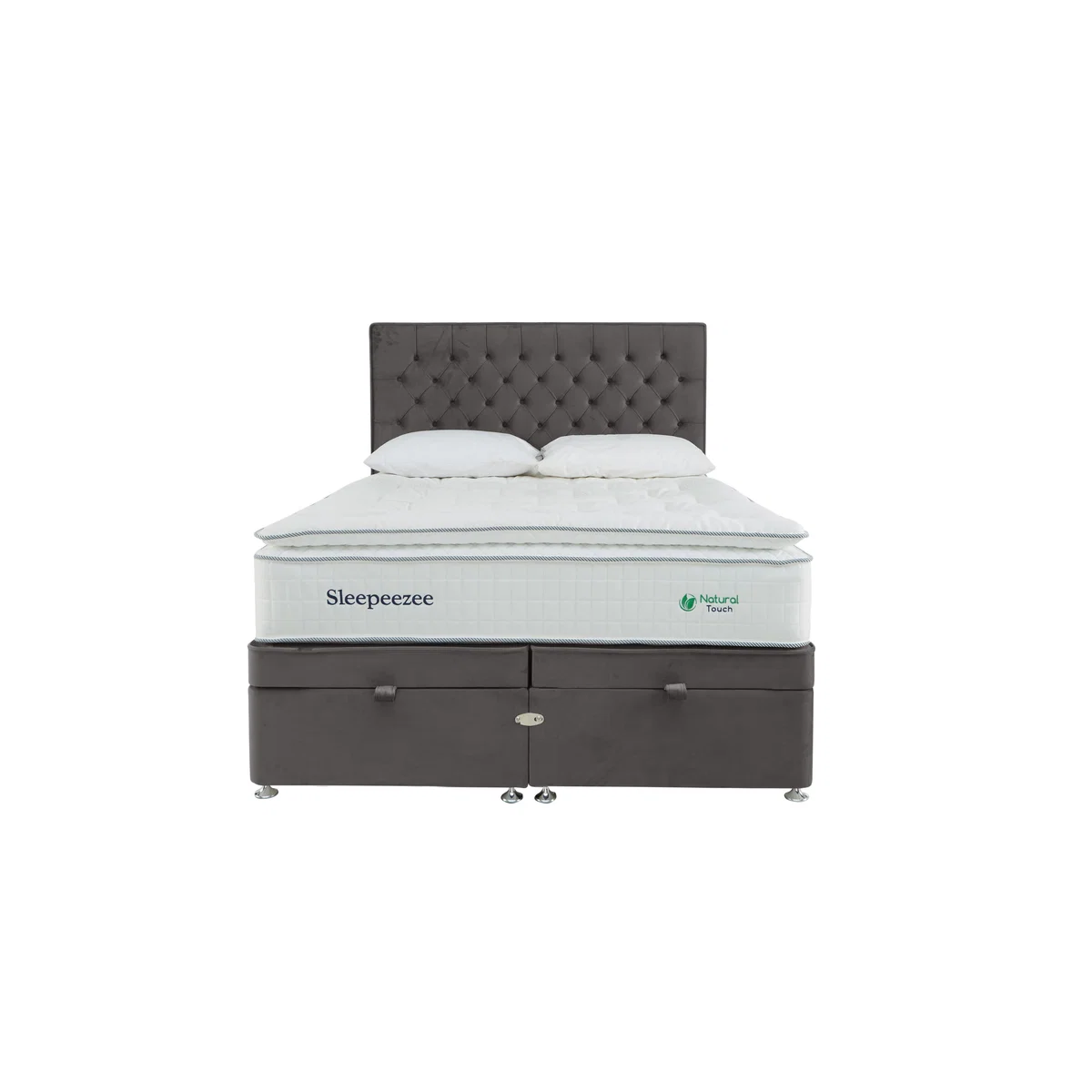 Sleepeezee - Natural Touch 3000 Pillowtop End Ottoman Divan Set - Super King - Brown – image 3