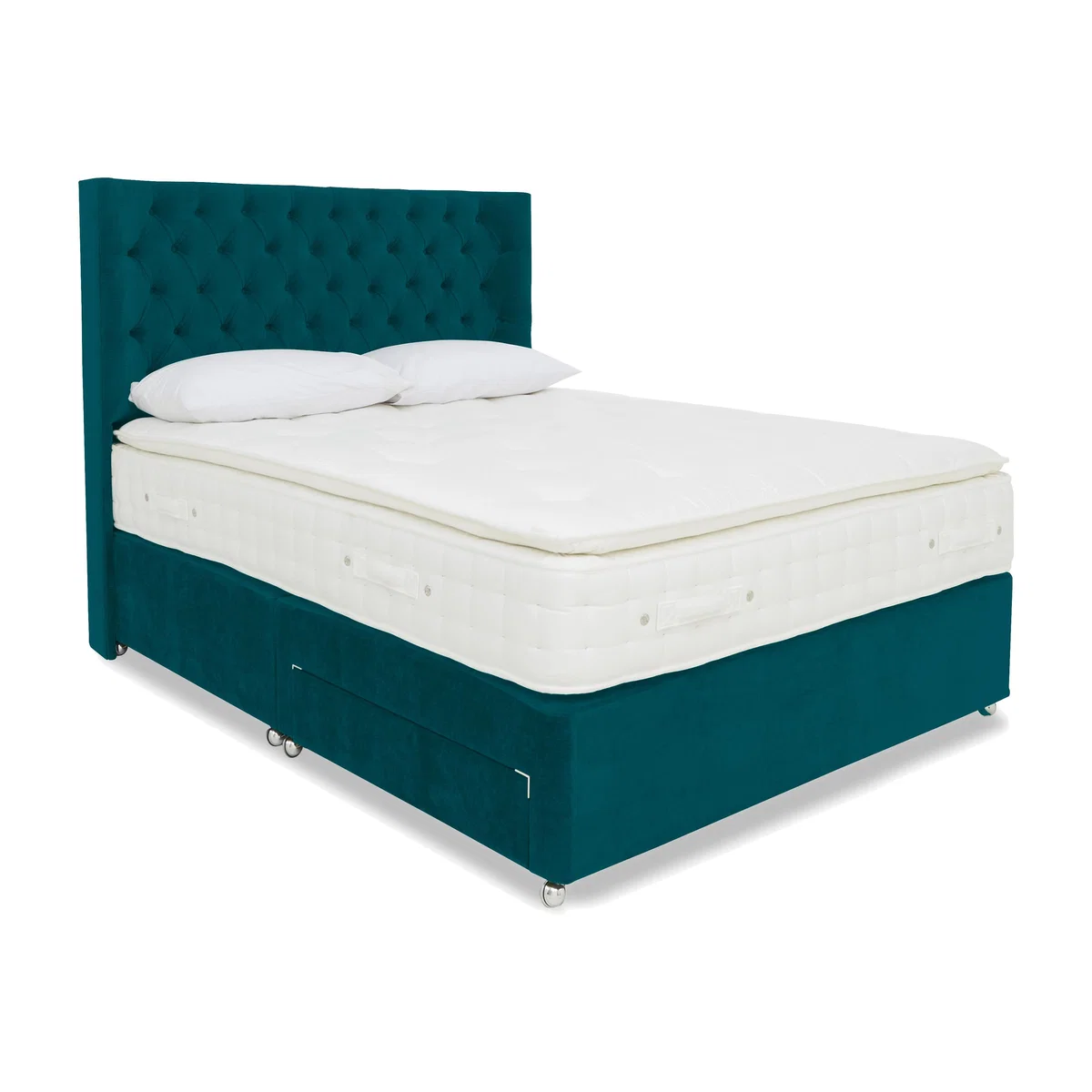 Highgrove - Sanctum Nature 2000 Pillowtop Divan Set with Continental Drawers - Super King - Plush Atlantic – image 1