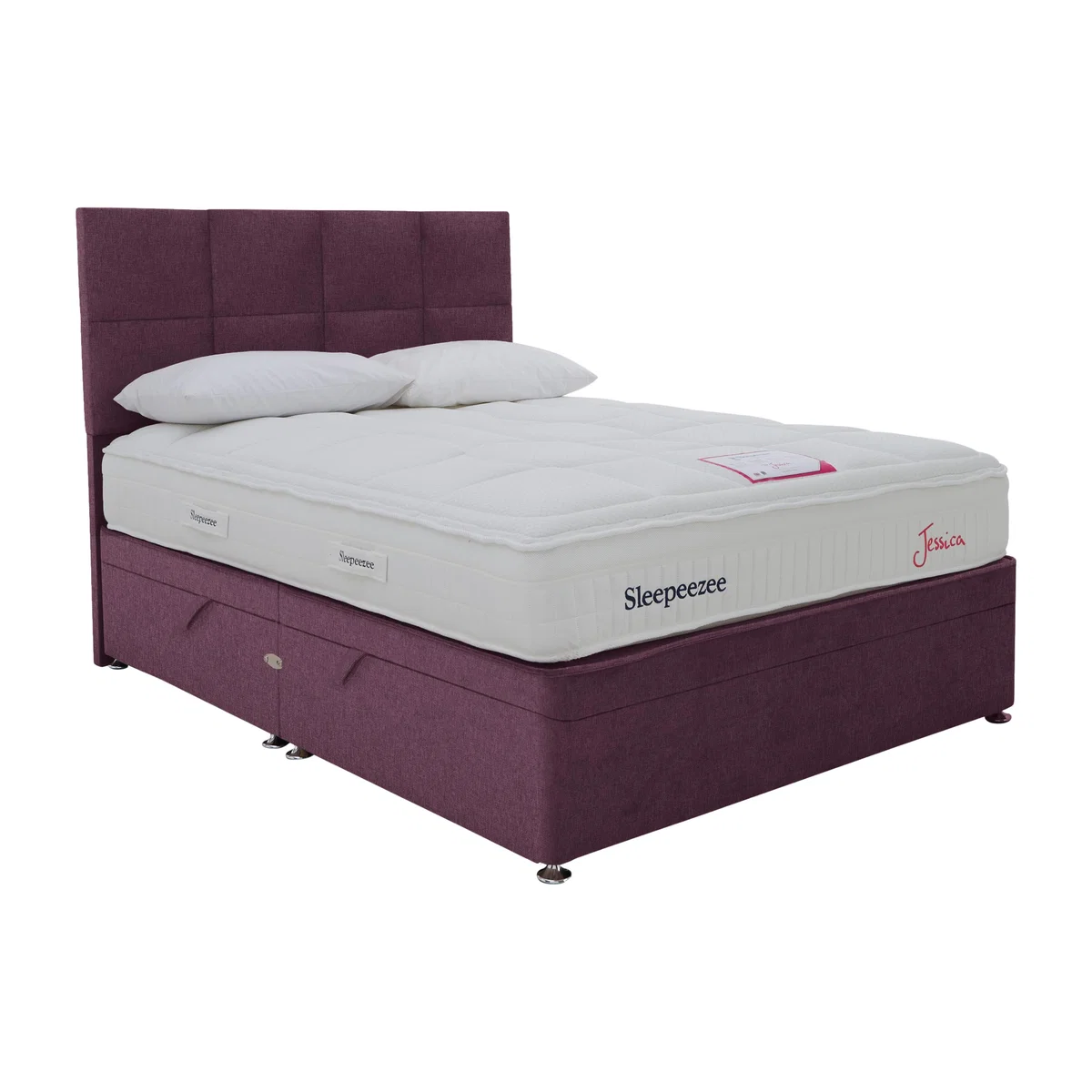 Sleepeezee - Jessica Side Ottoman Divan Set - Super King