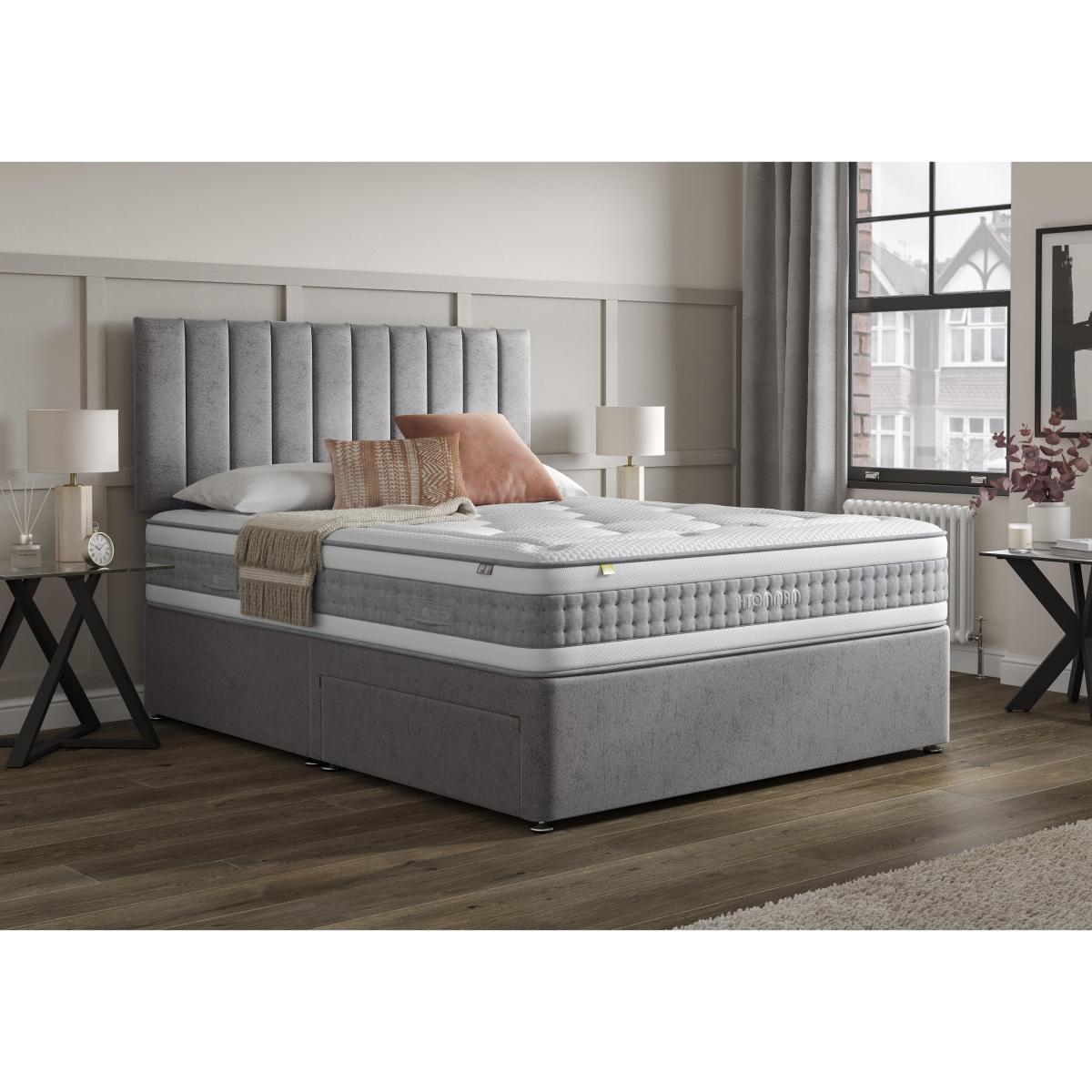 Mammoth - Prestige Pocket 2000 Divan Set - Super King - Grey – image 2