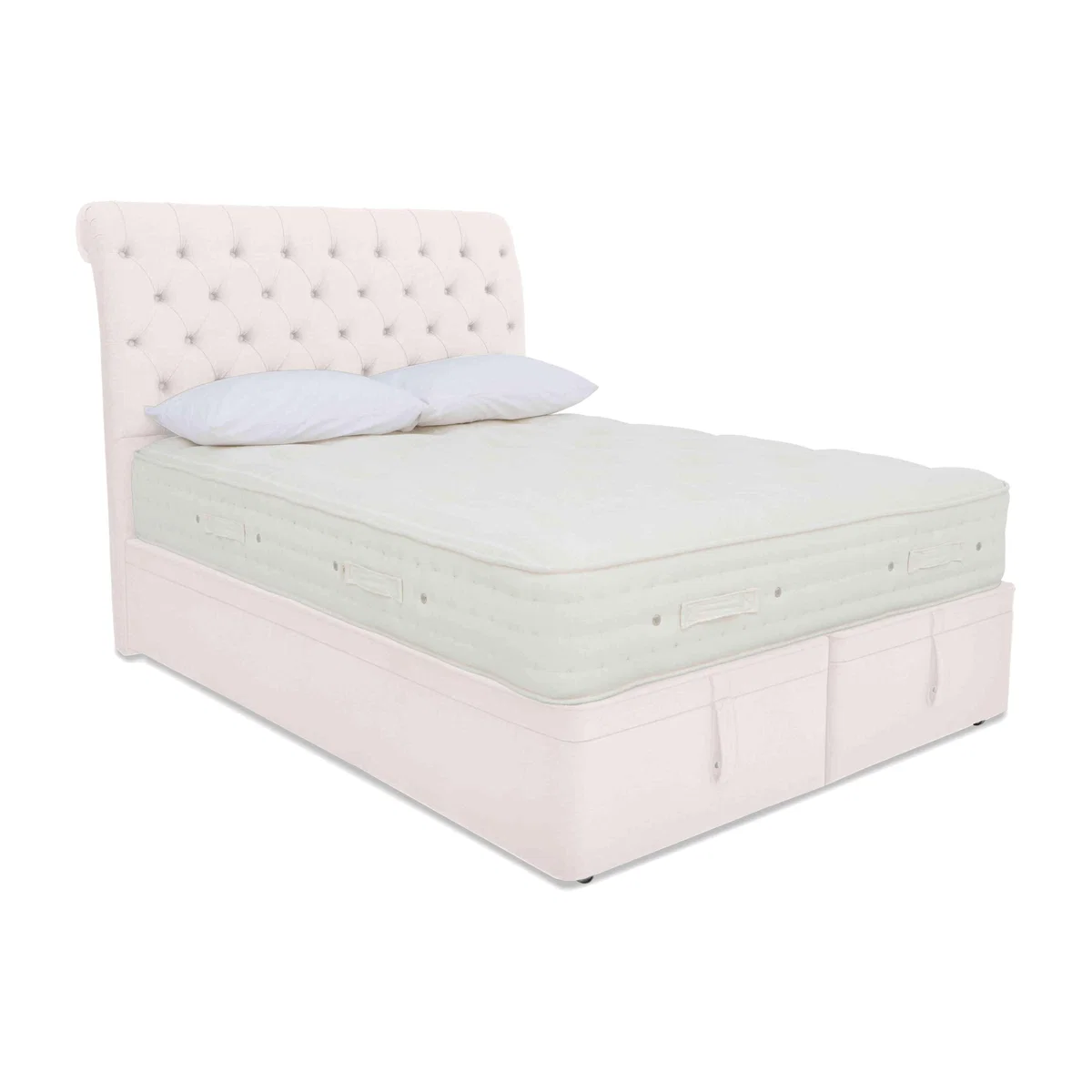 Hypnos - Luxury Firm 3 Ottoman Divan Set - Super King - White Opal