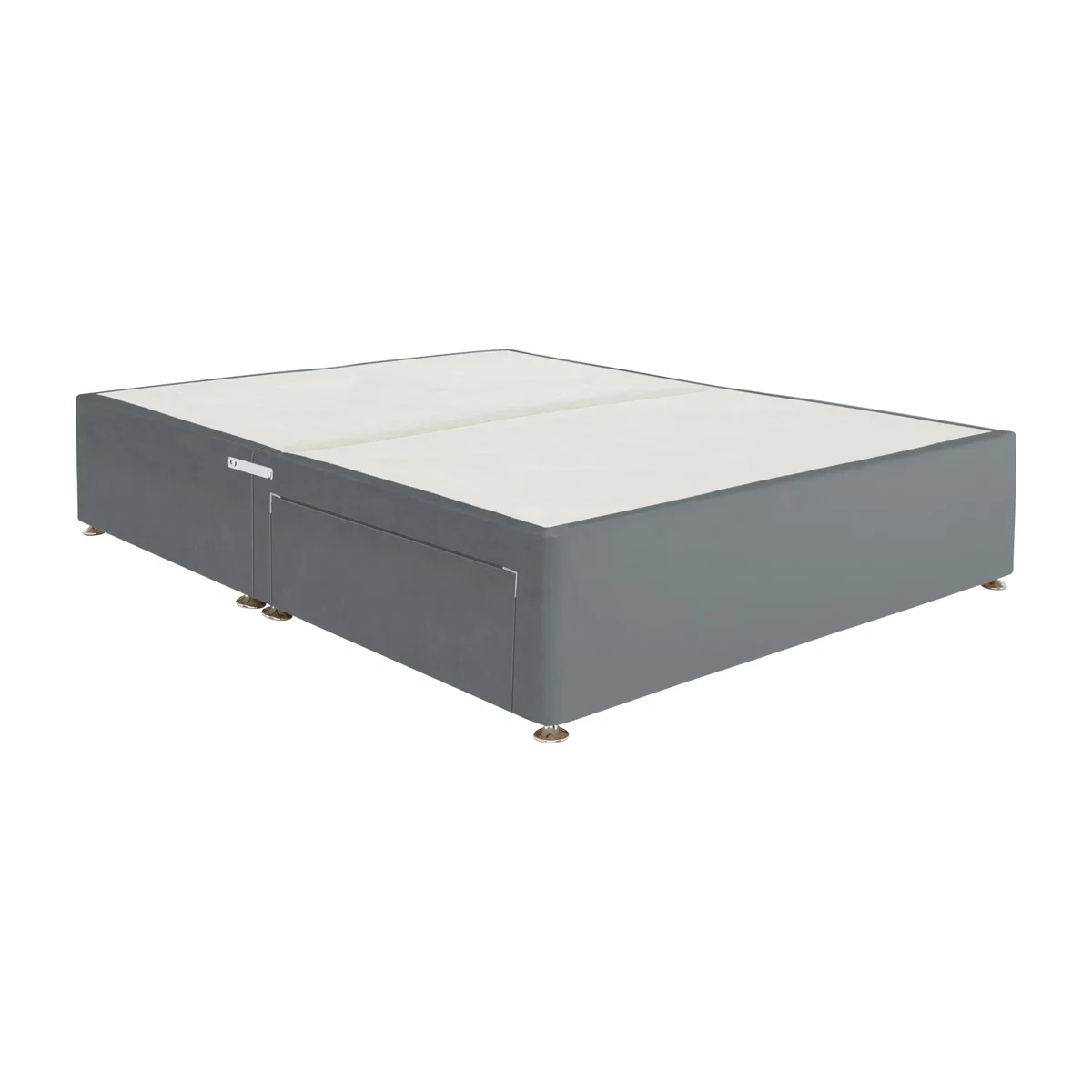 Sleep Story - Divan Base with Drawers - Super King - Grey