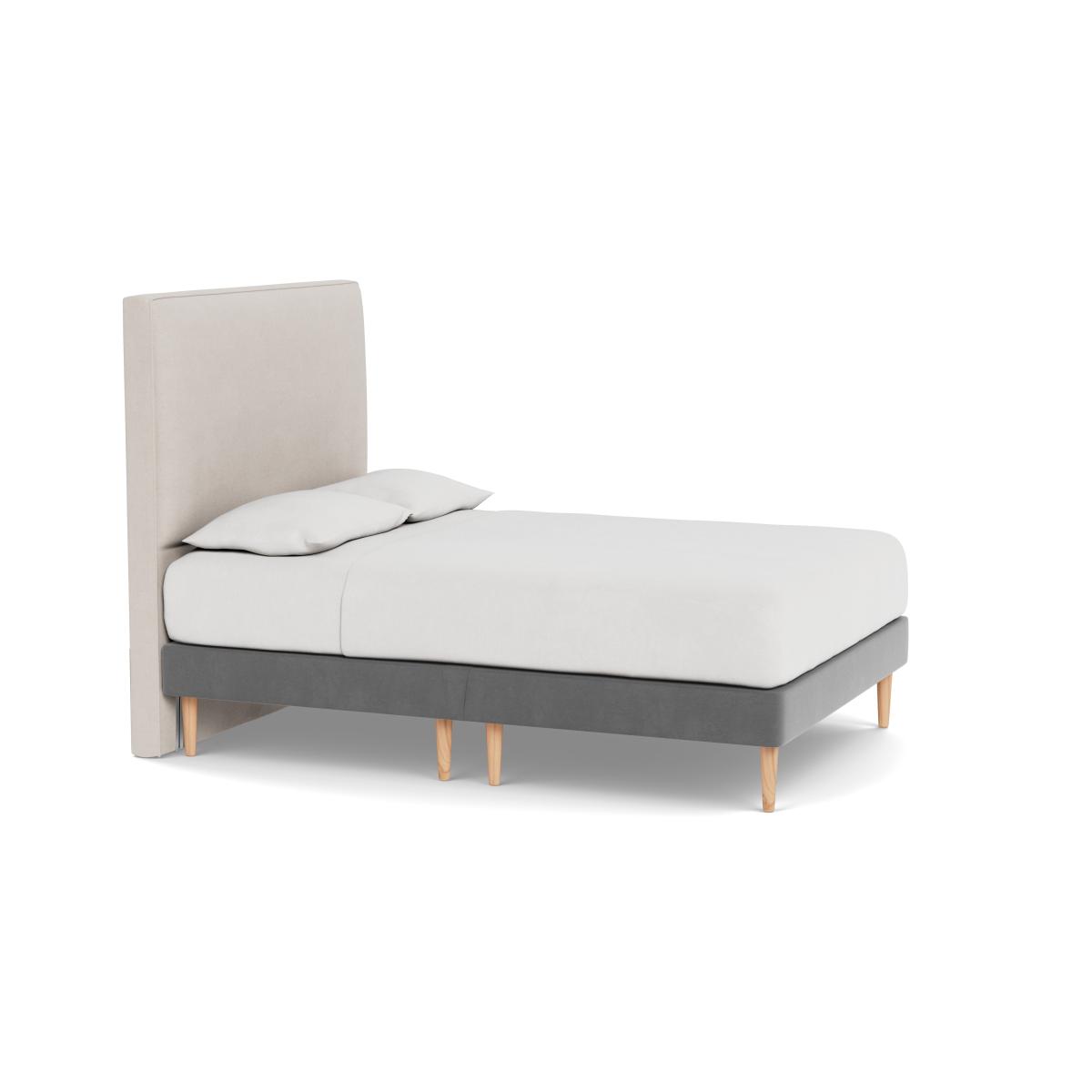 Heal's Shallow Divan Super King Smart Velvet Mercury Light Solid Wood - Heal's UK Bedroom Furniture – image 2