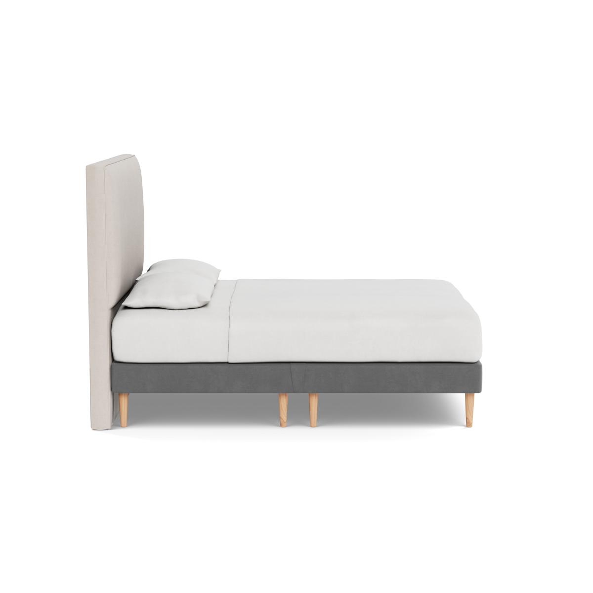 Heal's Shallow Divan Super King Smart Velvet Mercury Light Solid Wood - Heal's UK Bedroom Furniture – image 3
