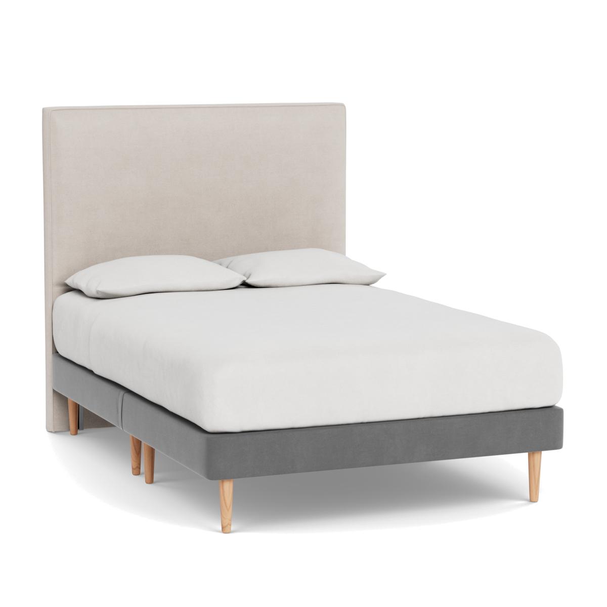 Heal's Shallow Divan Super King Smart Velvet Mercury Light Solid Wood - Heal's UK Bedroom Furniture – image 1