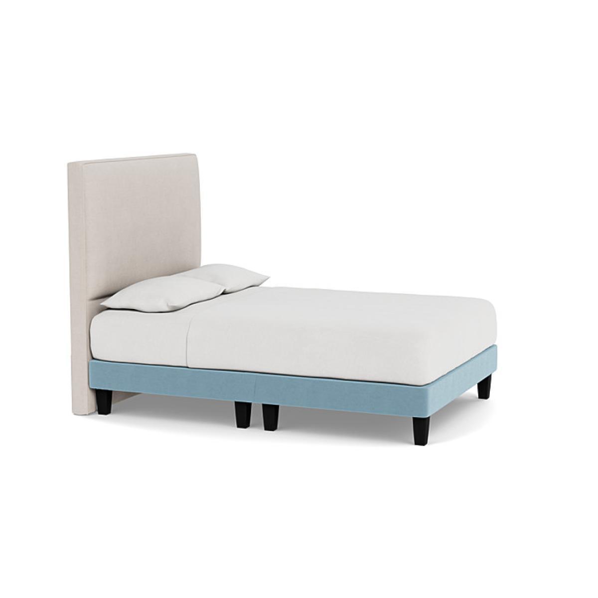 Heal's Shallow Divan Super King Cotton Mist Dark Solid Wood Feet - Heal's UK Bedroom Furniture – image 2