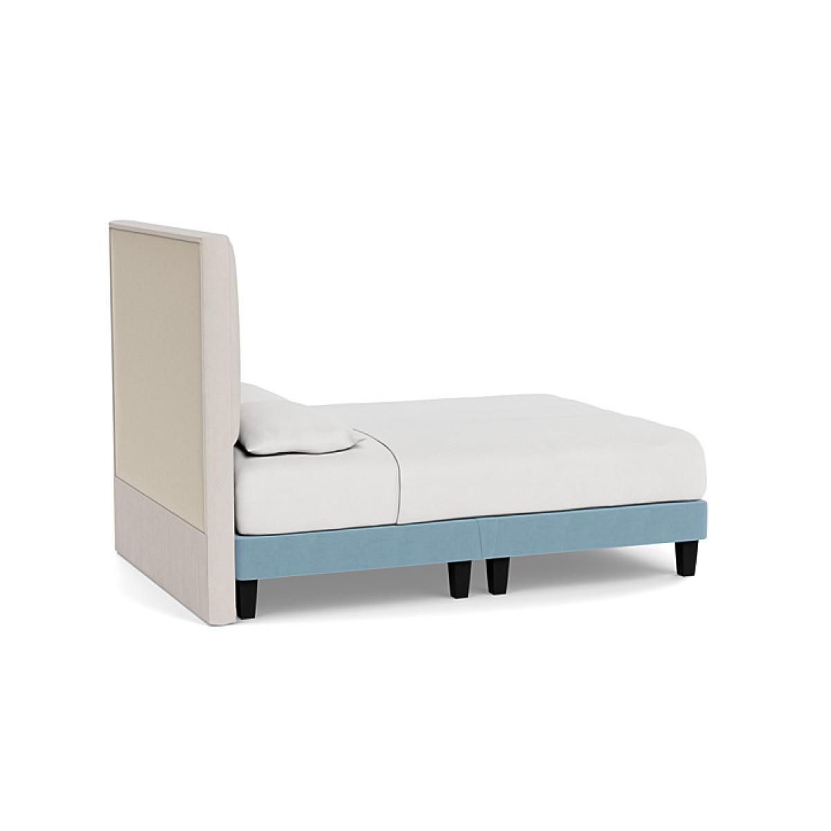 Heal's Shallow Divan Super King Cotton Mist Dark Solid Wood Feet - Heal's UK Bedroom Furniture – image 4