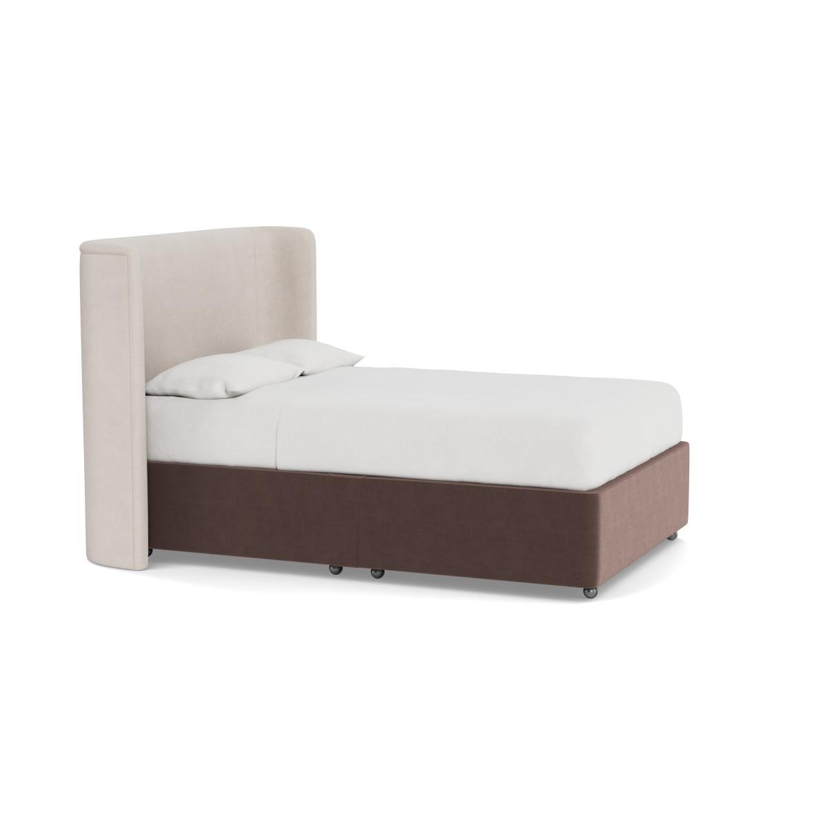 Heal's Deep Divan Super King 2 Footend & 2 Continental Velvet Mink - Heal's UK Bedroom Furniture – image 2