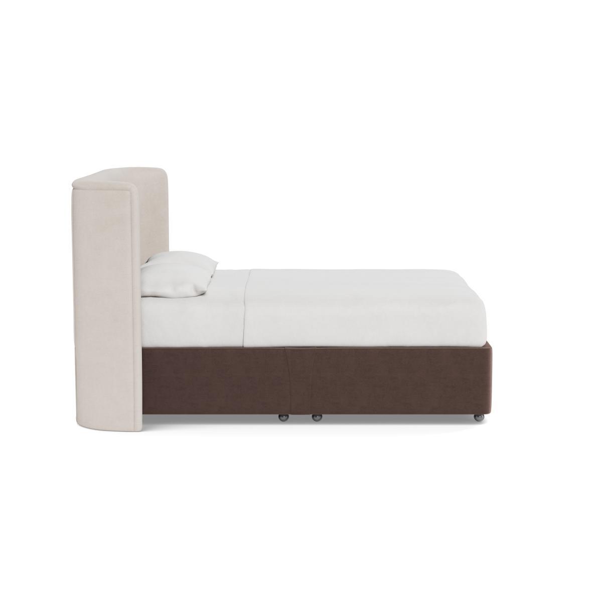 Heal's Deep Divan Super King 2 Footend & 2 Continental Velvet Mink - Heal's UK Bedroom Furniture – image 3