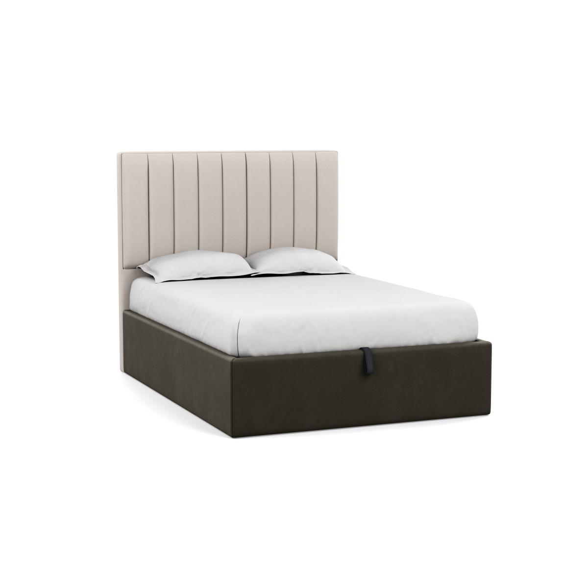 Heal's Storage Divan Super King Velvet Charcoal Black Feet - Heal's UK Bedroom Furniture – image 2