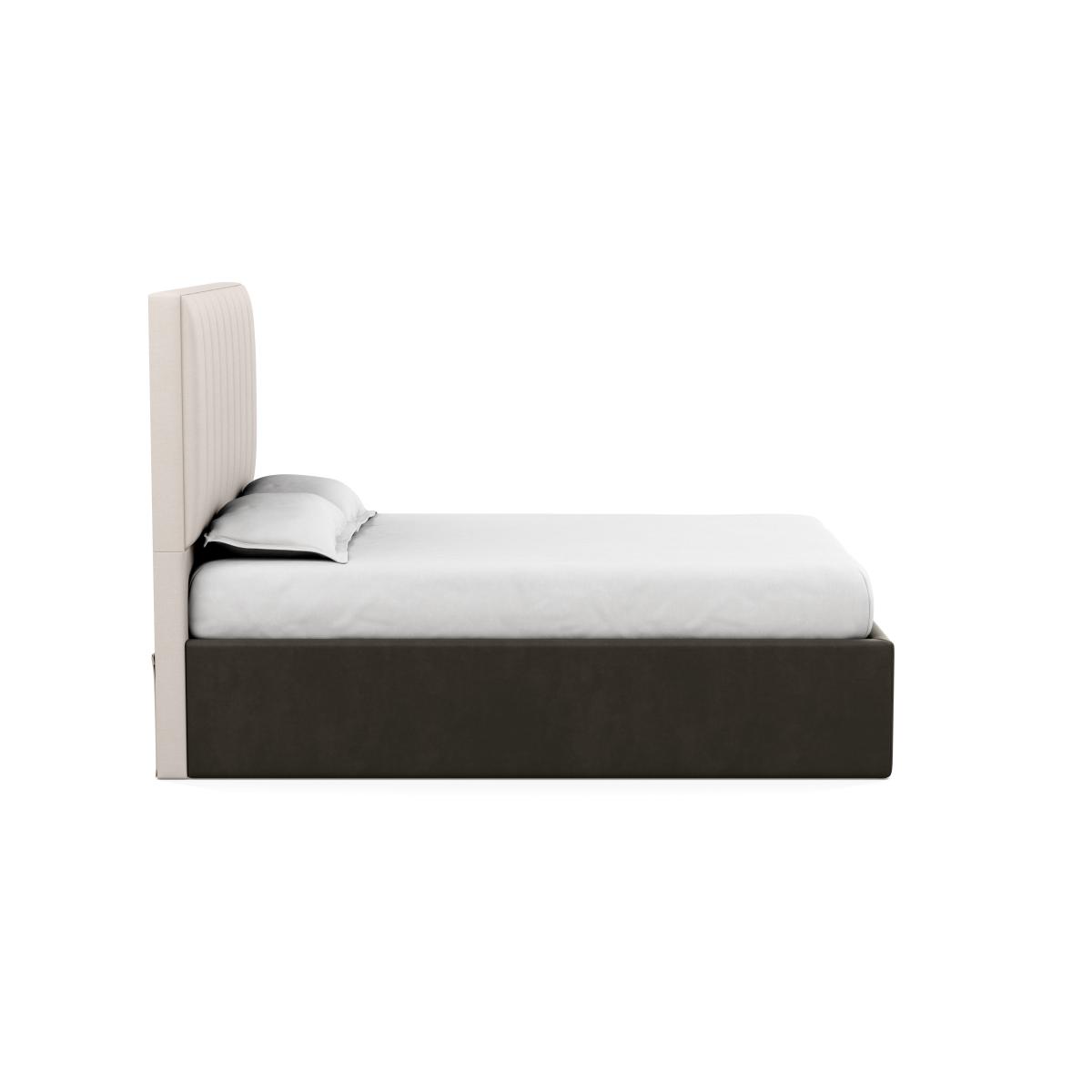 Heal's Storage Divan Super King Velvet Charcoal Black Feet - Heal's UK Bedroom Furniture – image 4