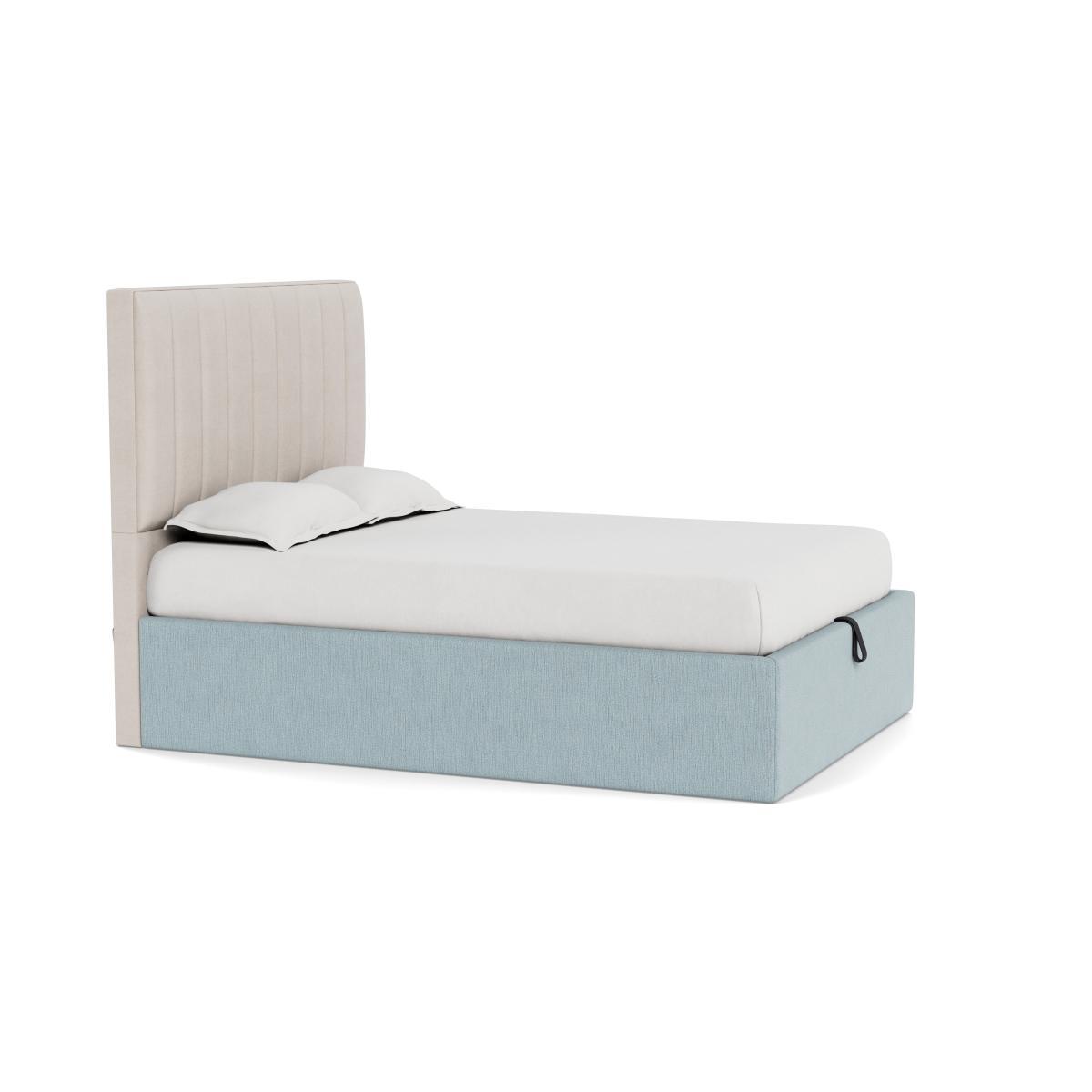 Heal's Storage Divan Super King Smart Linen Mix Duck Egg Natural Feet - Heal's UK Bedroom Furniture – image 2