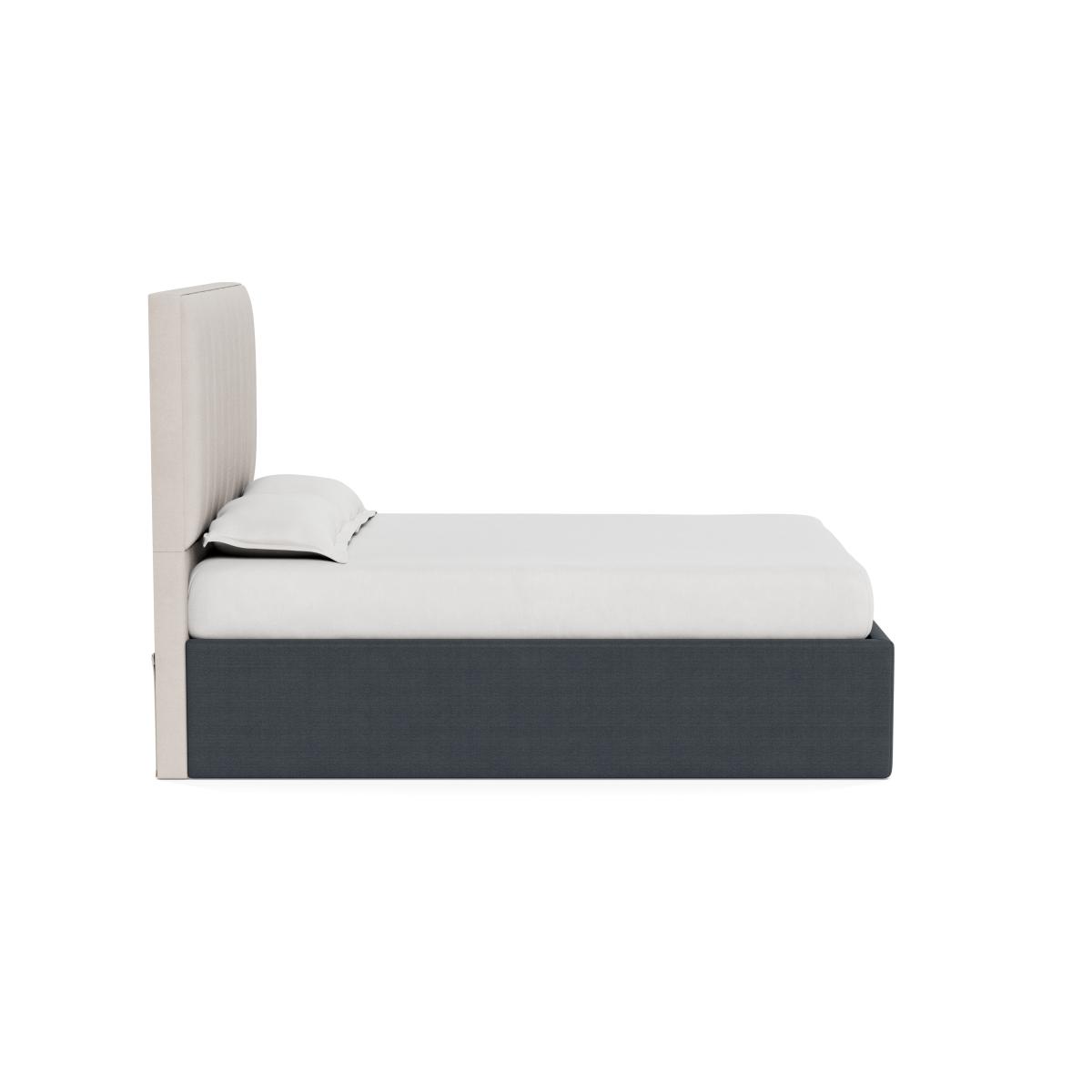 Heal's Storage Divan Super King Smart Linen Dark Grey Black Feet - Heal's UK Bedroom Furniture – image 3