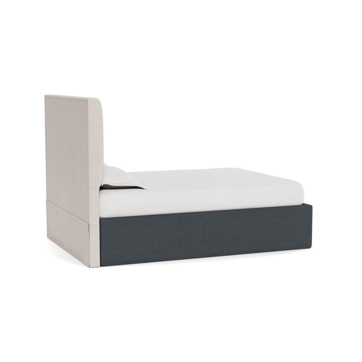 Heal's Storage Divan Super King Smart Linen Dark Grey Black Feet - Heal's UK Bedroom Furniture – image 4