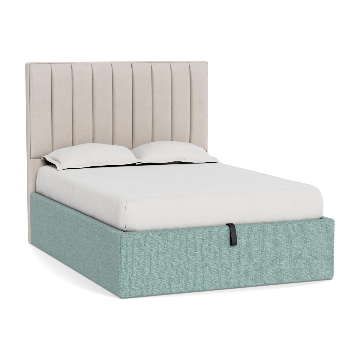 Heal's Storage Divan Super King Tejo Recycled Teal Black Feet - Heal's UK Bedroom Furniture – image 1