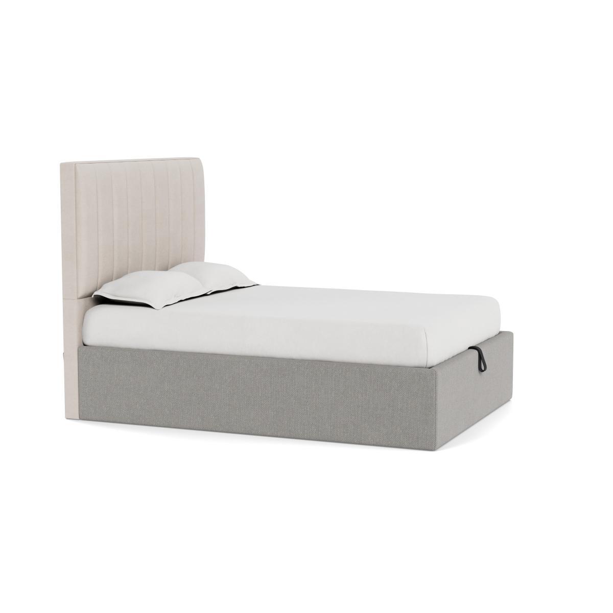 Heal's Storage Divan Super King Texture Pale Grey Black Feet - Heal's UK Bedroom Furniture – image 2