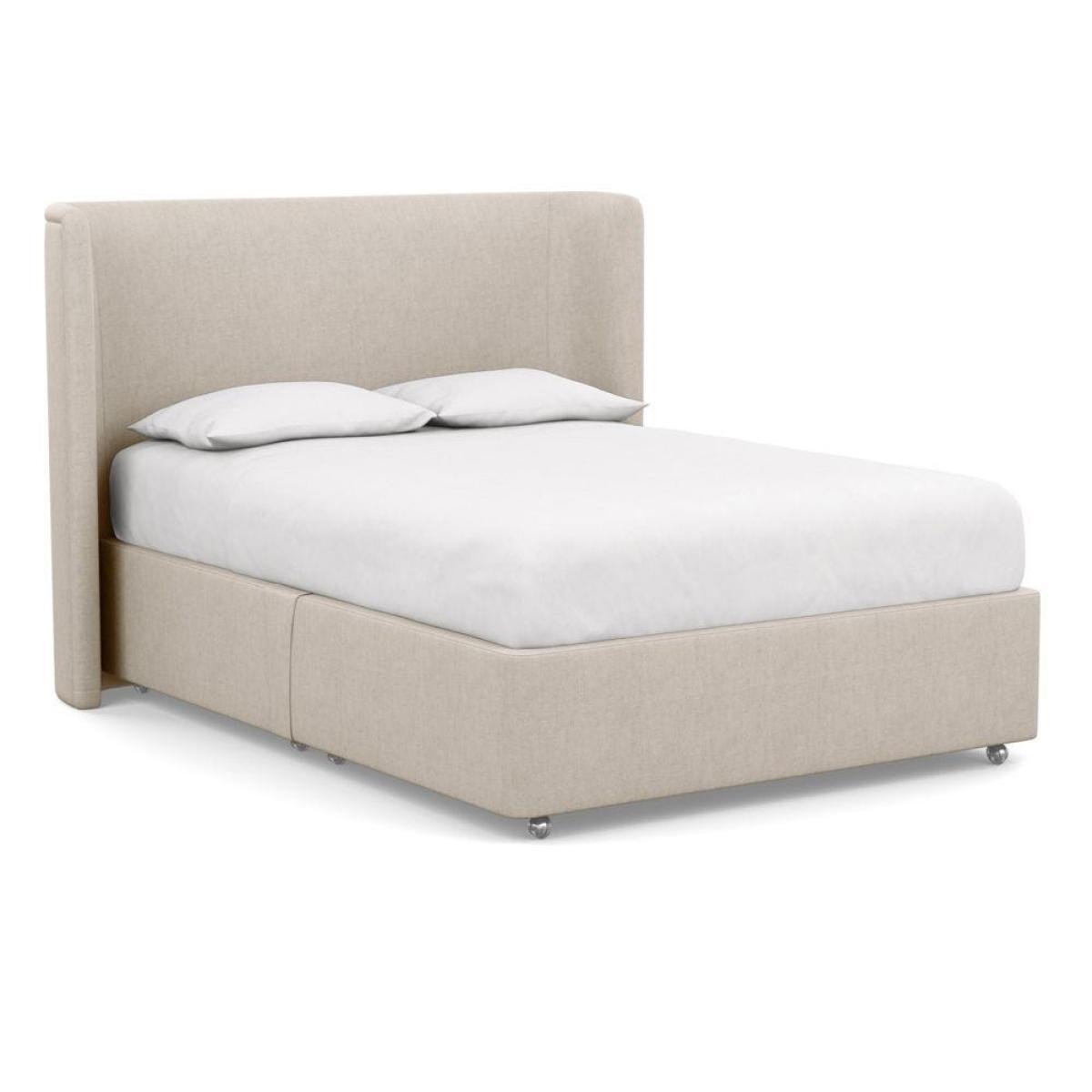 Heal's Deep Divan Super King 2 Footend Capelo LinenCotton Snow Drop - Heal's UK Bedroom Furniture – image 122