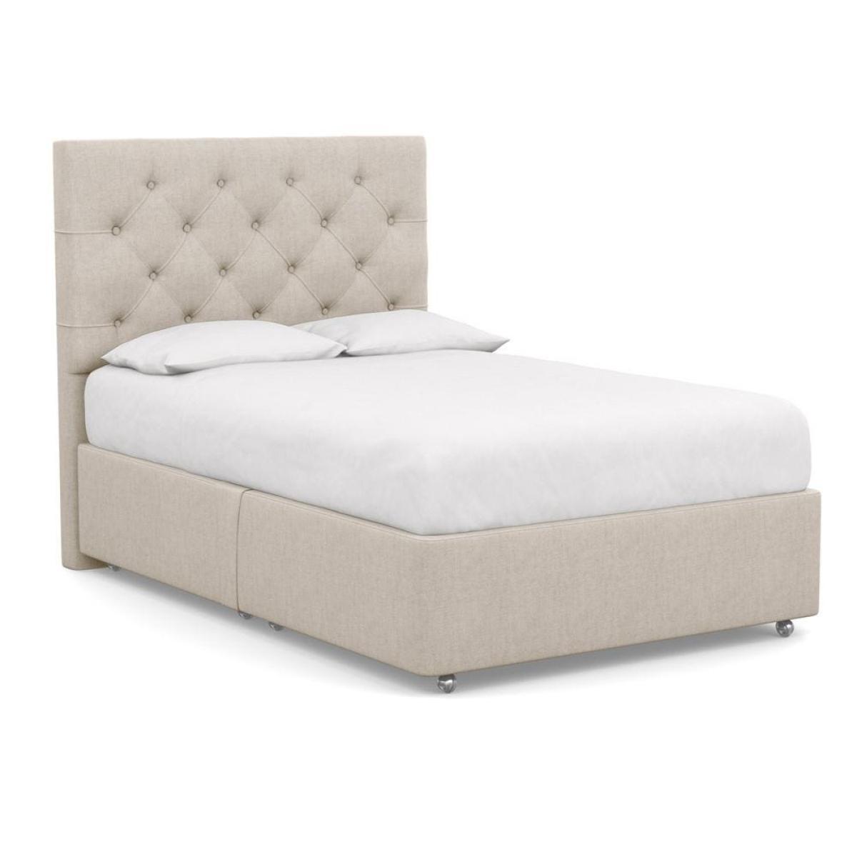 Heal's Deep Divan Super King 2 Footend Capelo LinenCotton Snow Drop - Heal's UK Bedroom Furniture – image 21