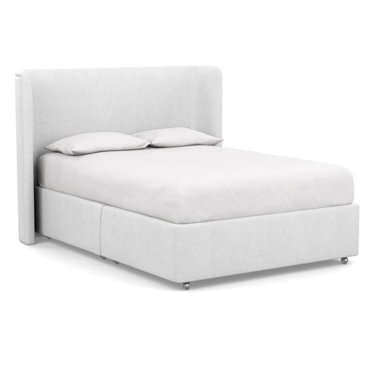 Heal's Deep Divan Super King 2 Footend Capelo LinenCotton Snow Drop - Heal's UK Bedroom Furniture – image 57