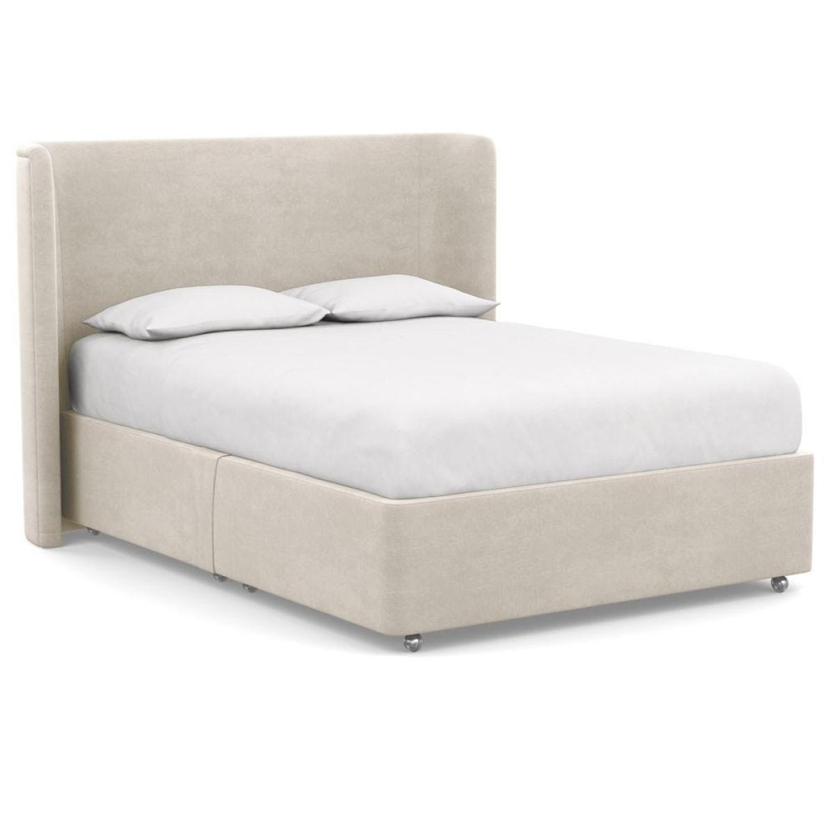 Heal's Deep Divan Super King 2 Footend Capelo LinenCotton Snow Drop - Heal's UK Bedroom Furniture – image 70