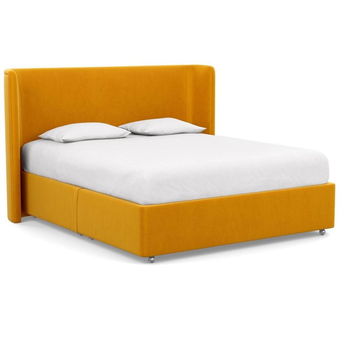 Heal's Deep Divan Super King 2 Footend Capelo LinenCotton Snow Drop - Heal's UK Bedroom Furniture – image 95