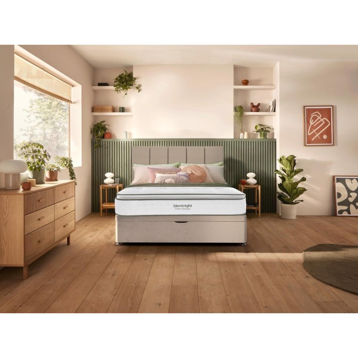 Downtown Silentnight Meadow Mattress and Divan Set - Super King - 180cm - Half Ottoman 2 Drawers - Standard Fabric, Flax – image 8