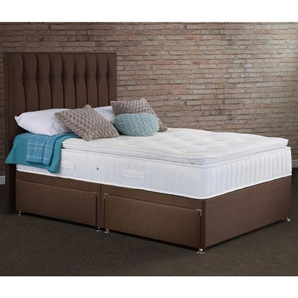 Clovelly Divan Drawer Bed With Mattress - Choc / 4 / Super King