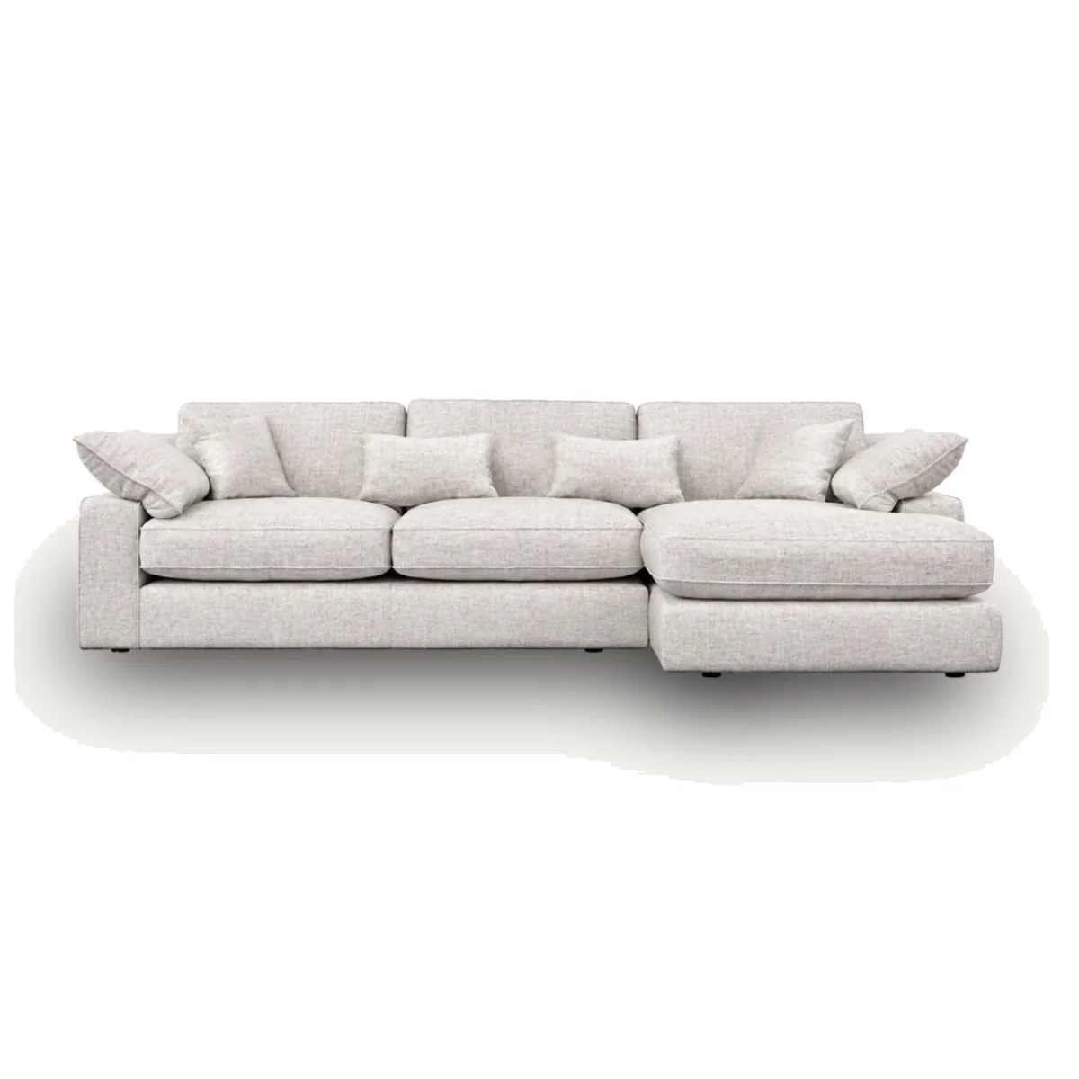 Belmore Large Chaise Sofa, Right Hand Facing / Large / Natural