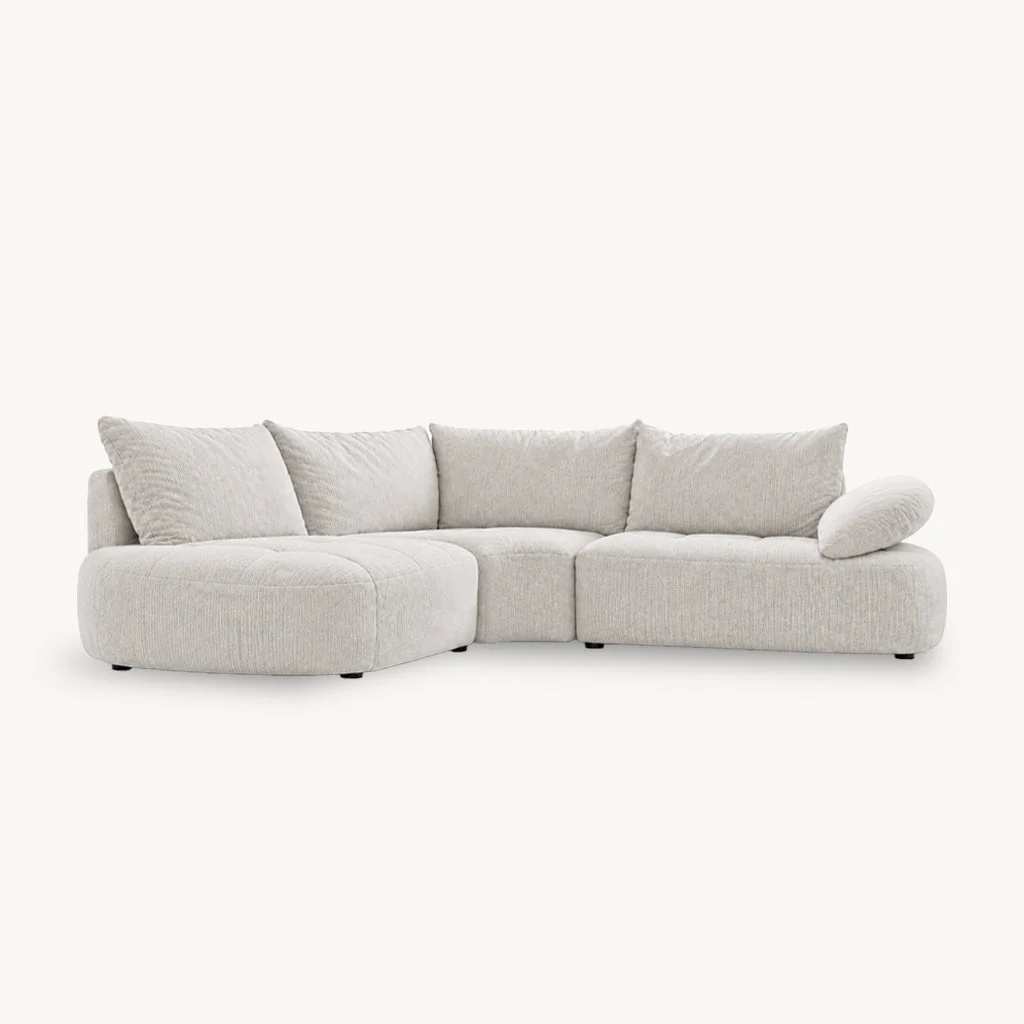 Mitzi Fabric Corner Sofa, Right Hand Facing / Large / Beige – image 2