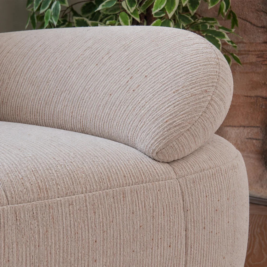 Mitzi Fabric Corner Sofa, Right Hand Facing / Large / Beige – image 4