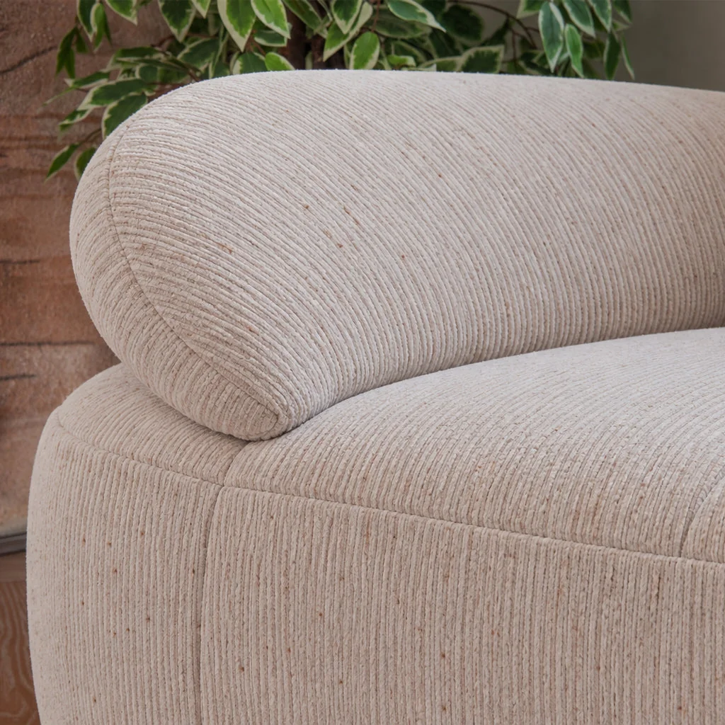 Mitzi Fabric Corner Sofa, Right Hand Facing / Large / Beige – image 7