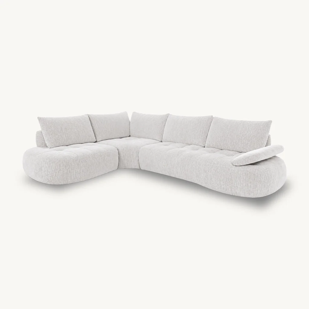 Mitzi Fabric Corner Sofa, Right Hand Facing / Large / Beige – image 9