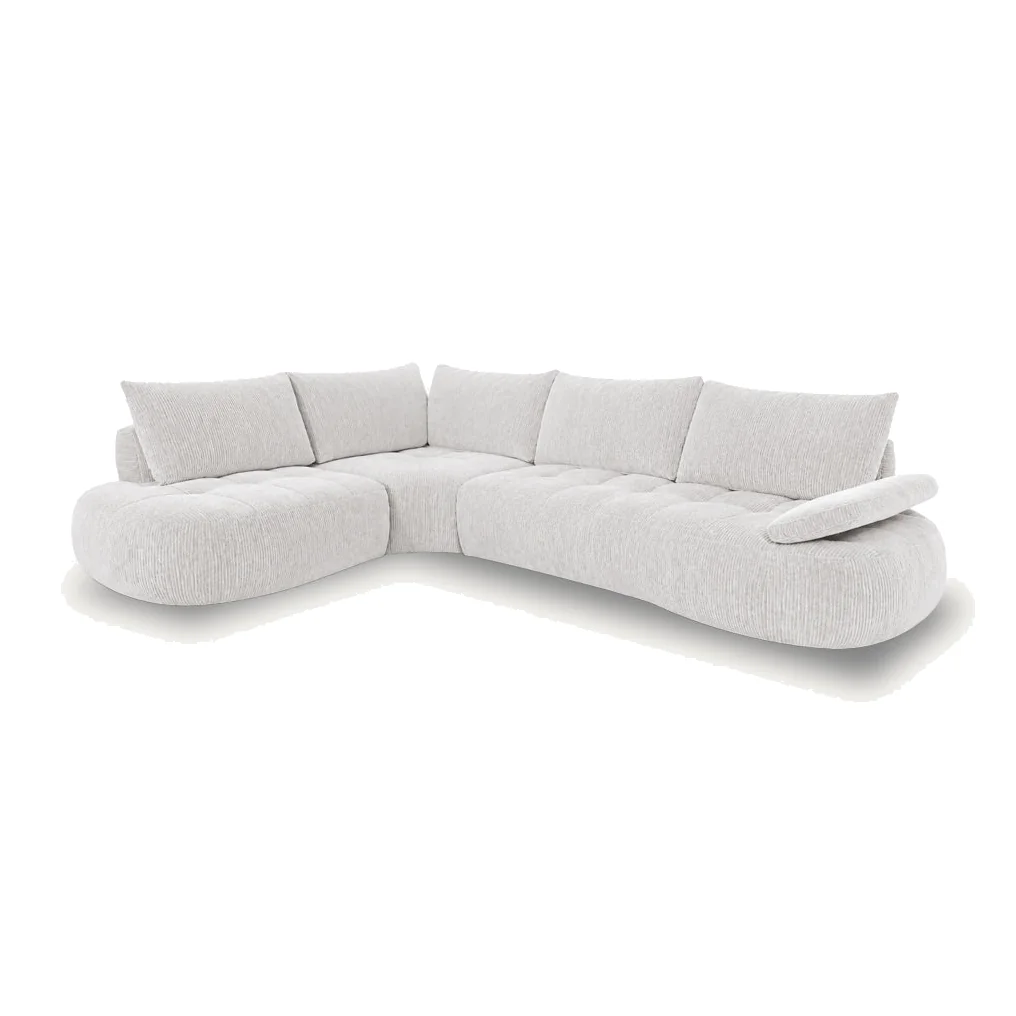 Mitzi Fabric Corner Sofa, Left Hand Facing / Large / Natural