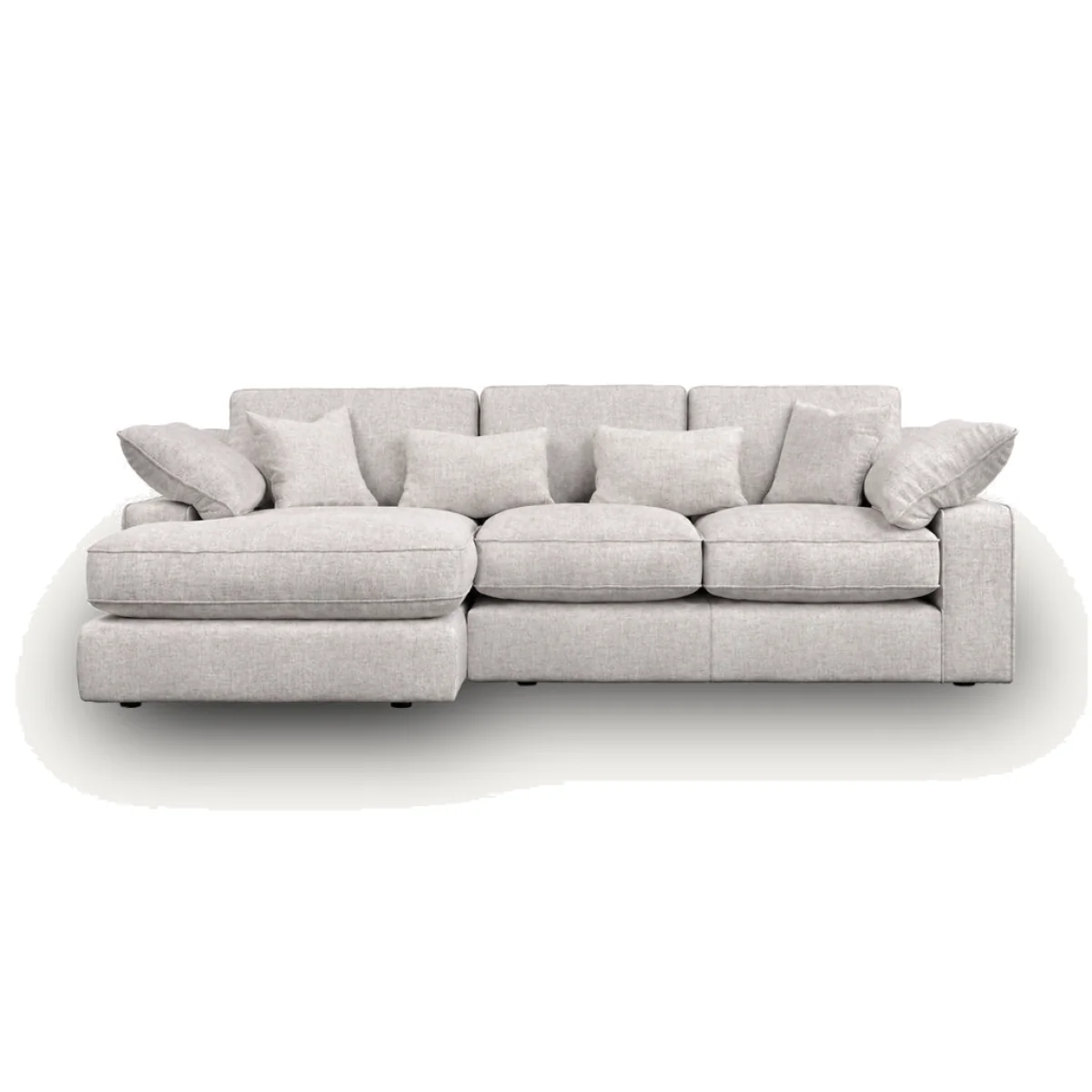 Belmore Large Chaise Sofa, Left Hand Facing / Small / Natural