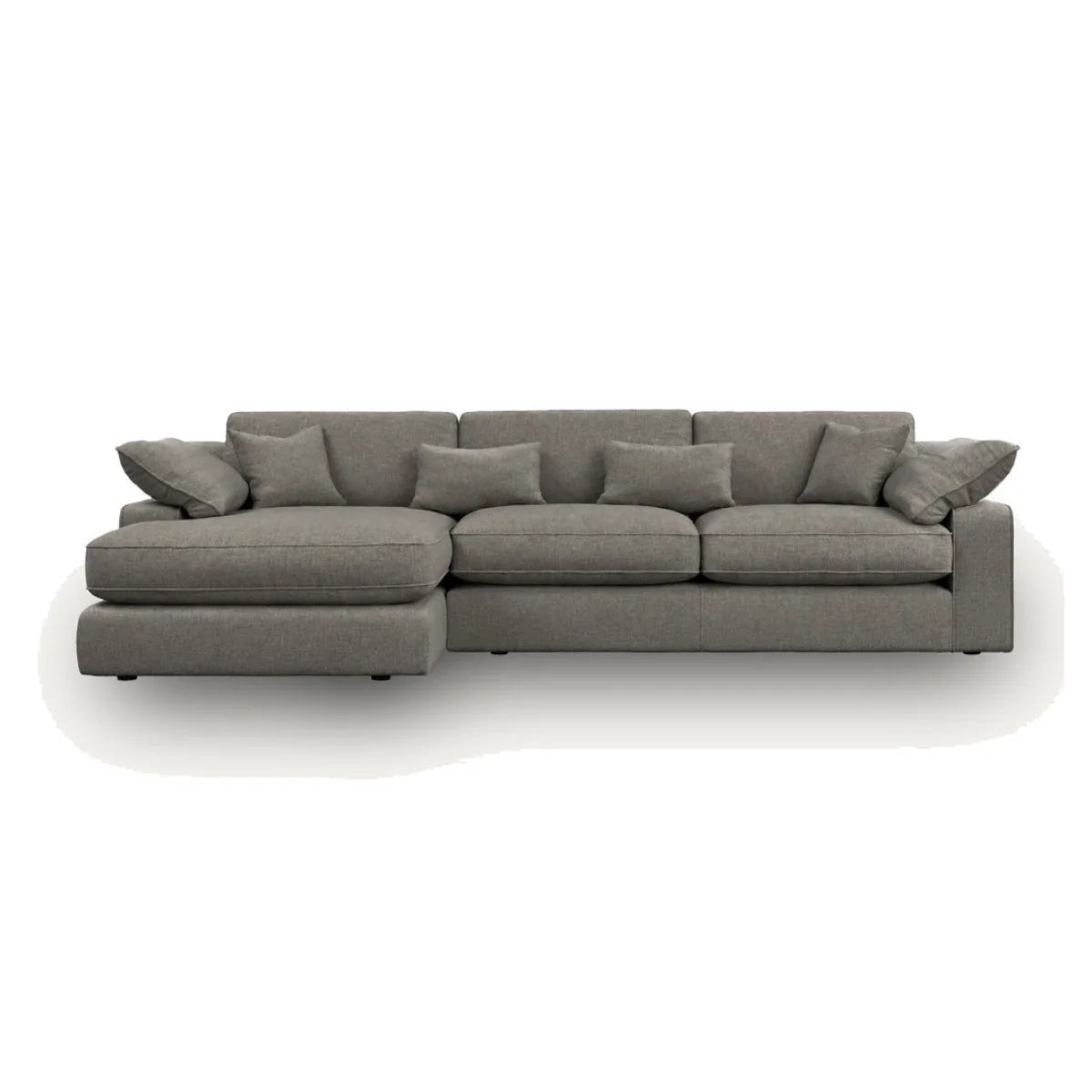 Belmore Large Chaise Sofa, Left Hand Facing / Large / Brown