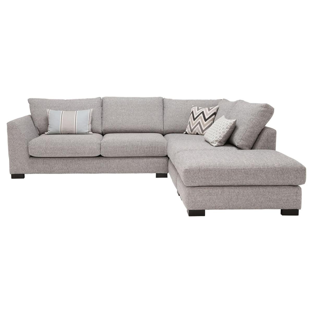 Milford Right Hand Facing Corner Group With Stool, Grey Fabric | Barker & Stonehouse – image 3