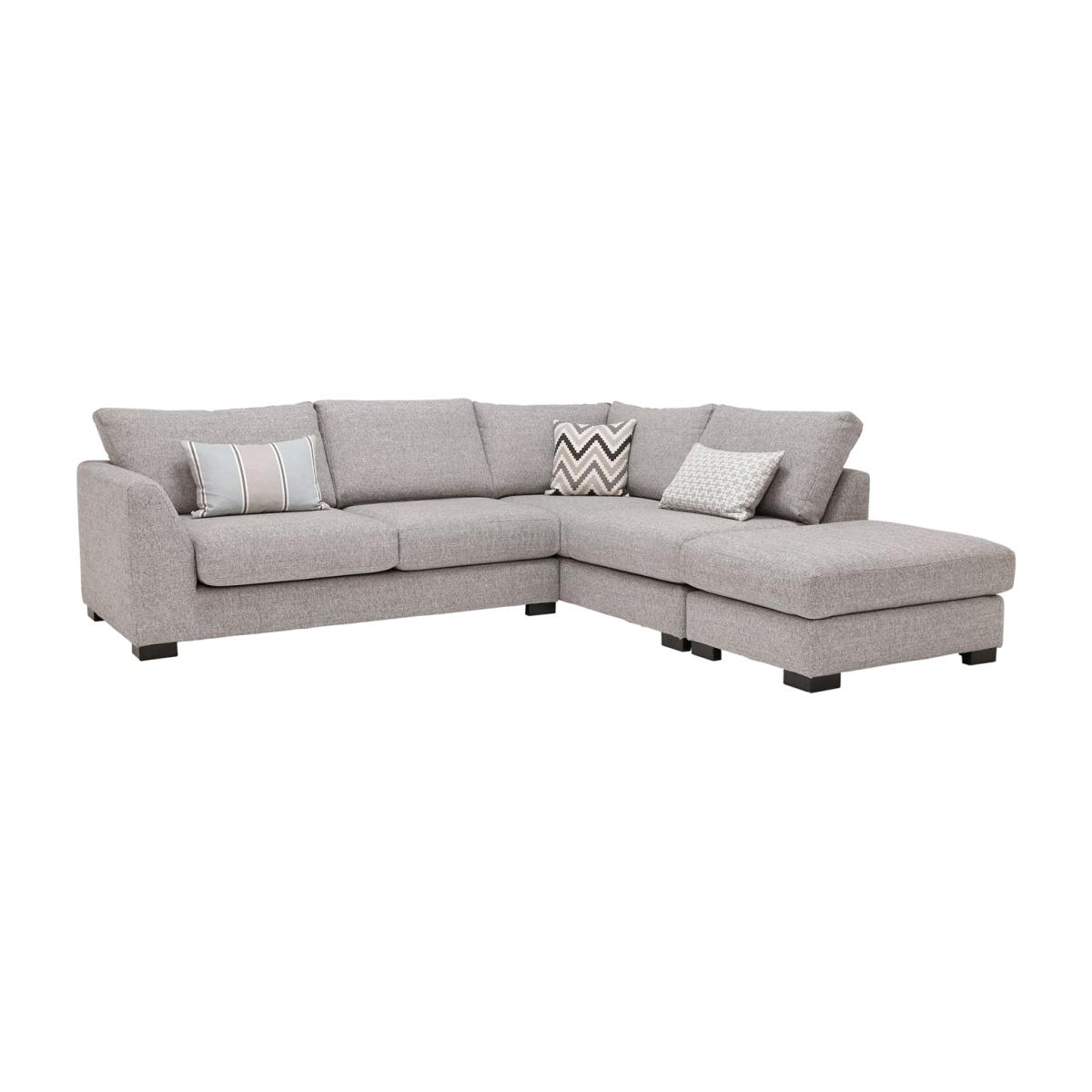 Milford Right Hand Facing Corner Group With Stool, Grey Fabric | Barker & Stonehouse – image 1