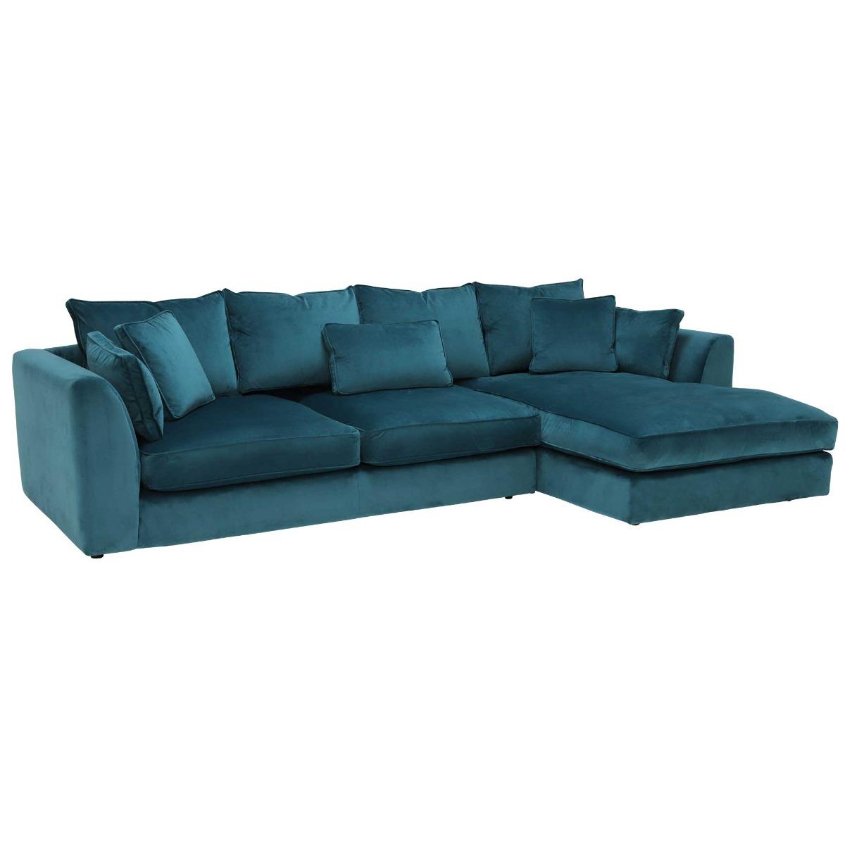 Harrington Large Chaise Corner Sofa Right, Blue Fabric | Barker & Stonehouse – image 2