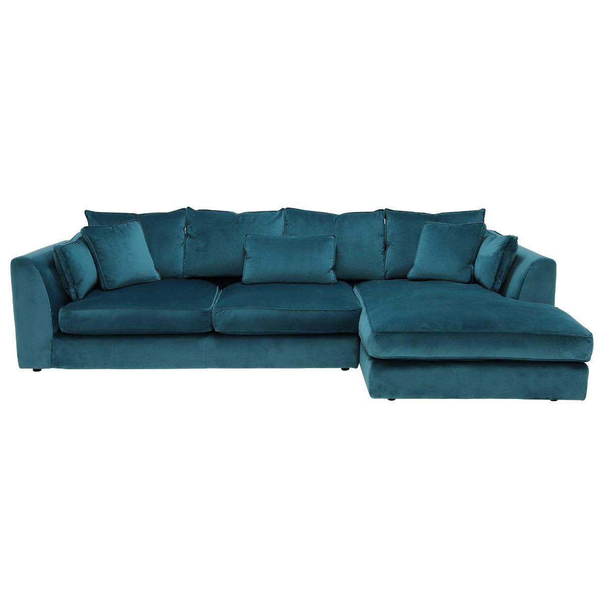 Harrington Large Chaise Corner Sofa Right, Blue Fabric | Barker & Stonehouse – image 3