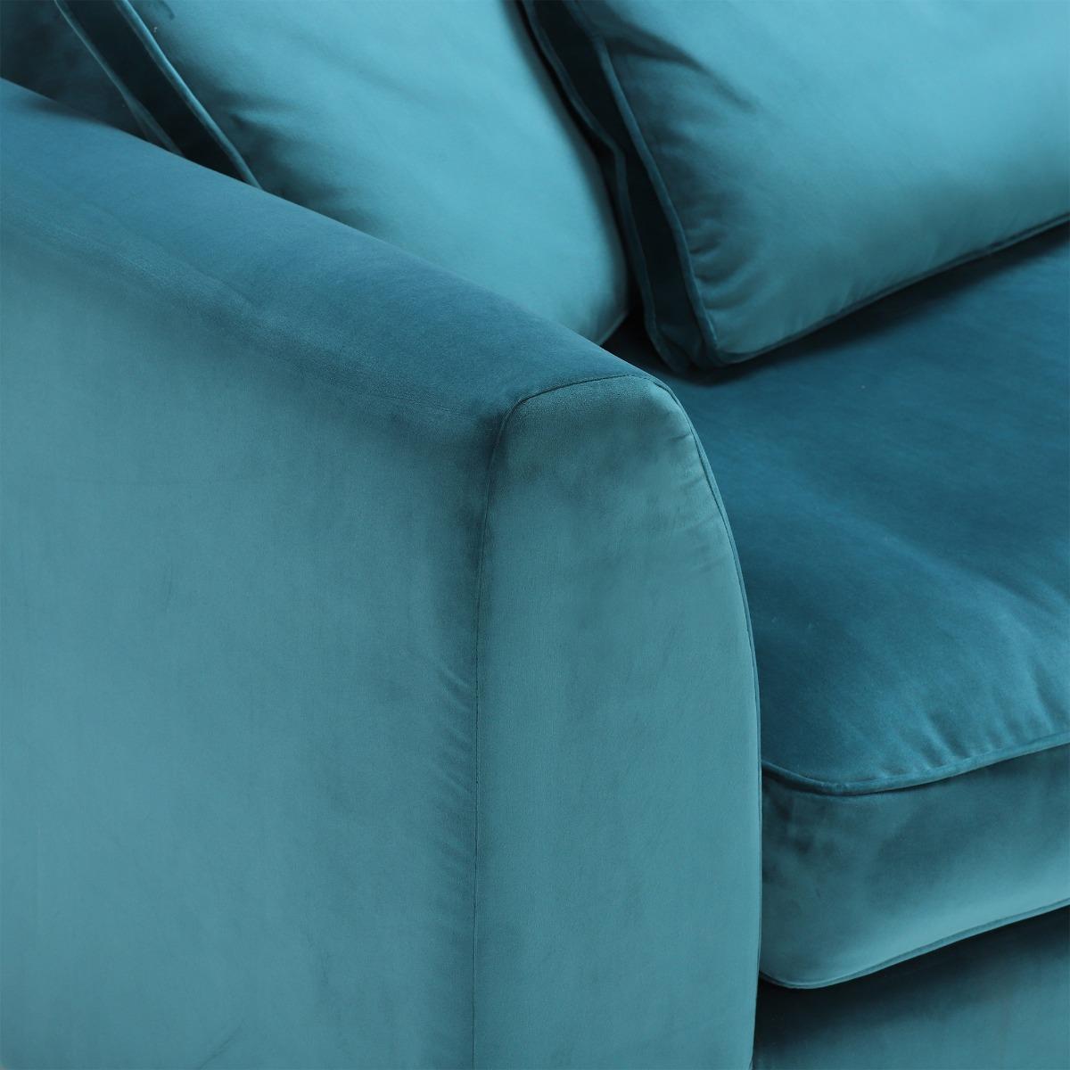 Harrington Large Chaise Corner Sofa Right, Blue Fabric | Barker & Stonehouse – image 4