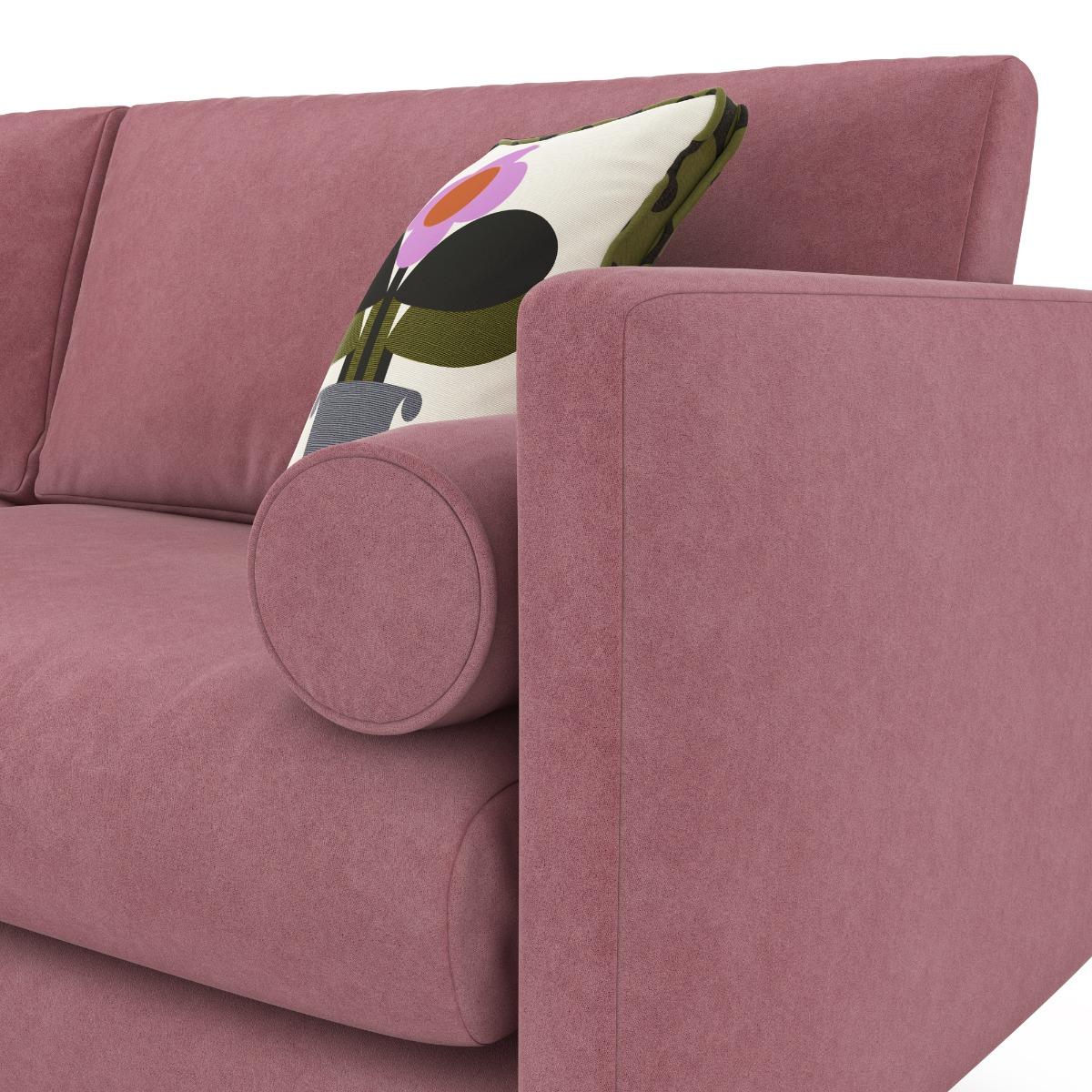 Orla Kiely Mimosa Large Chaise Corner Sofa Right, Pink Fabric | Barker & Stonehouse – image 2