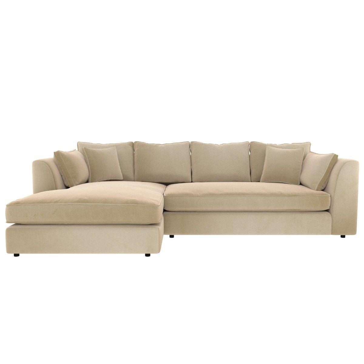Harrington Small Chaise Corner Sofa Left, Blue Fabric | Barker & Stonehouse – image 2