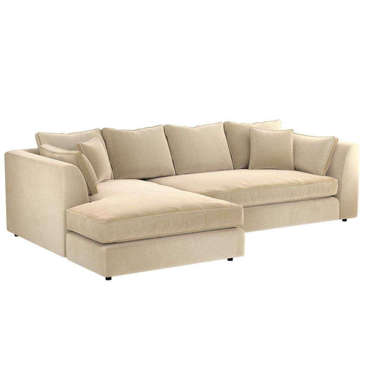 Harrington Small Chaise Corner Sofa Left, Blue Fabric | Barker & Stonehouse – image 3