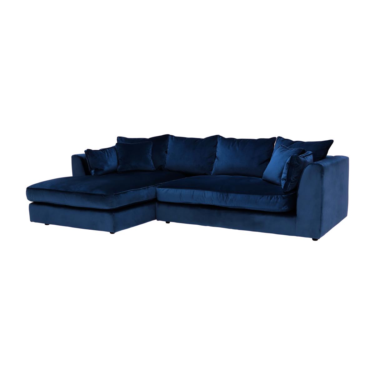 Harrington Small Chaise Corner Sofa Left, Blue Fabric | Barker & Stonehouse – image 1
